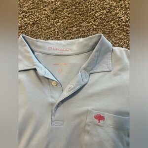 B Draddy Light Blue lightweight cotton pocket polo Size Medium